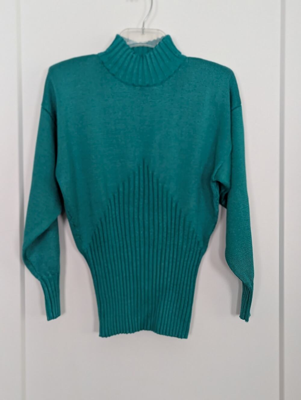 Vtg FIA Italia Women S Green Handloomed Cinch Waist Sweater NWT